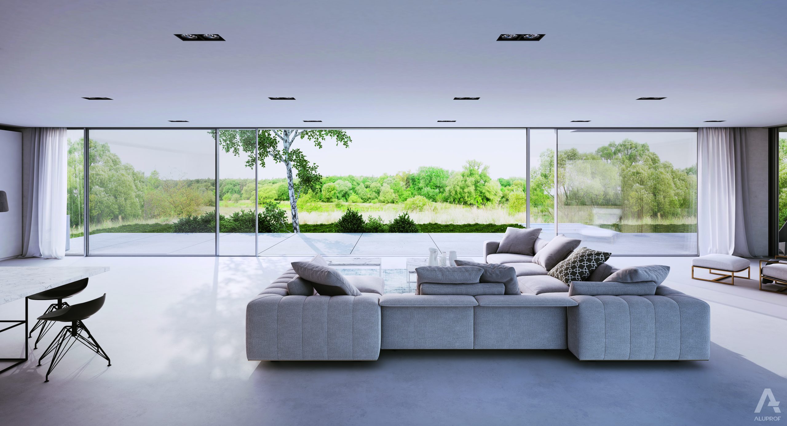 Drzwi przesuwne z ukrytą ramą MB-SKYLINE TYPE R