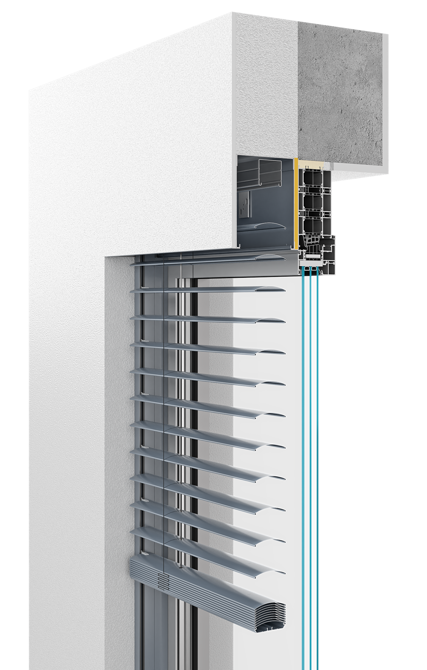 SkyFlow SZF/BX &#8211; żaluzja fasadowa w wersji podtynkowej